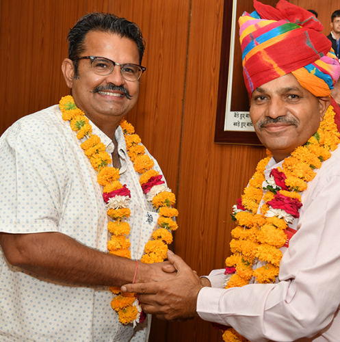Returning Officer Shri Devendra Amrawat and Elected Chairman Shri Kaushal Kumar